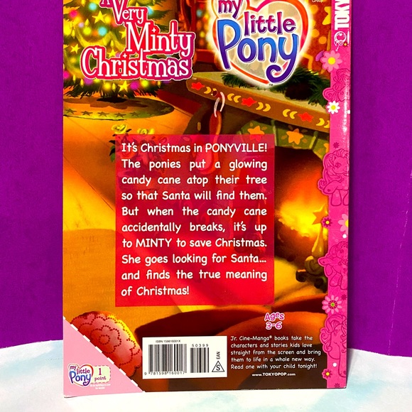 MY LITTLE PONY NWT VTG 2005 TOKYOPOP JR CINE-MANGA A VERY MINTY CHRISTMAS BOOK - Picture 3 of 11